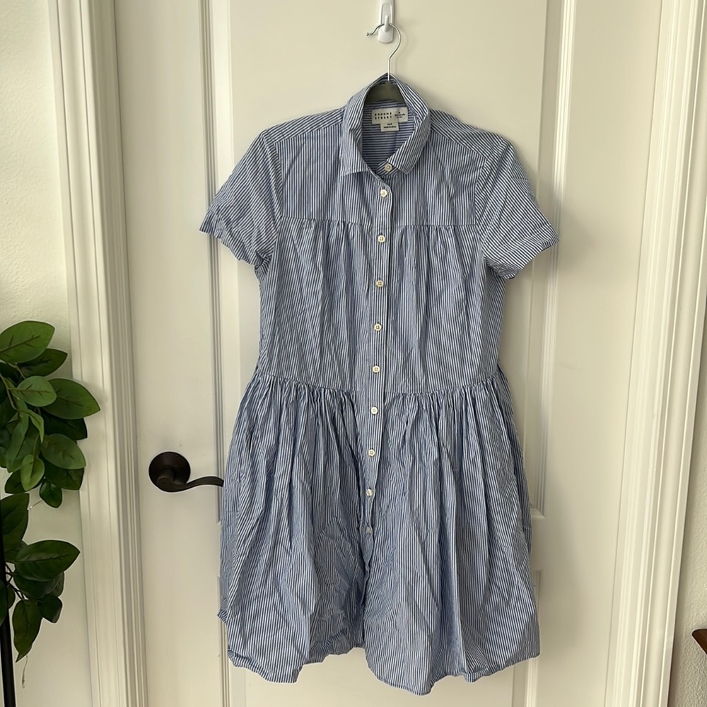 Kate spade blue and white striped dress